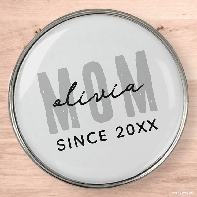 Mom Since 20XX Modern Simple Preppy Golf Ball Marker (Creator Uploaded)
