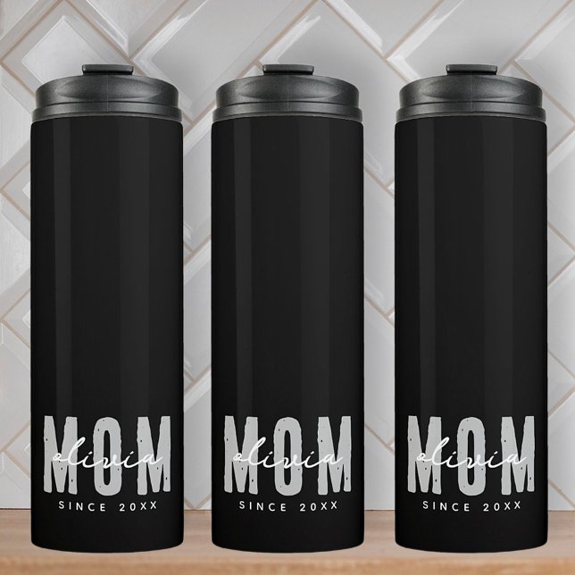 Mom Since 20XX Modern Simple Preppy Thermal Tumbler (Creator Uploaded)