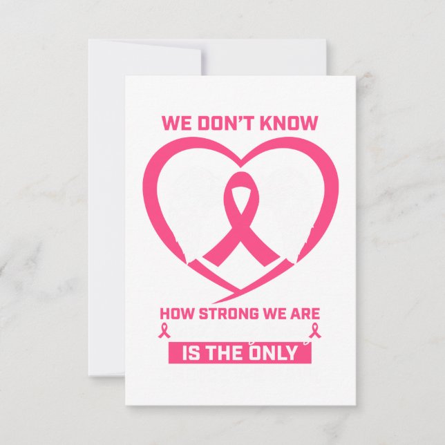 Mom Sister Daughter Pink Ribbon Breast Cancer RSVP Card (Front)