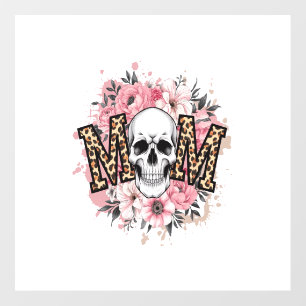 Mom Skull Mama Leopard Skull Floor Decals