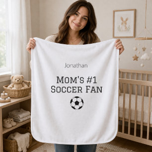 Mom Soccer Baby Name Custom Gift Blanket