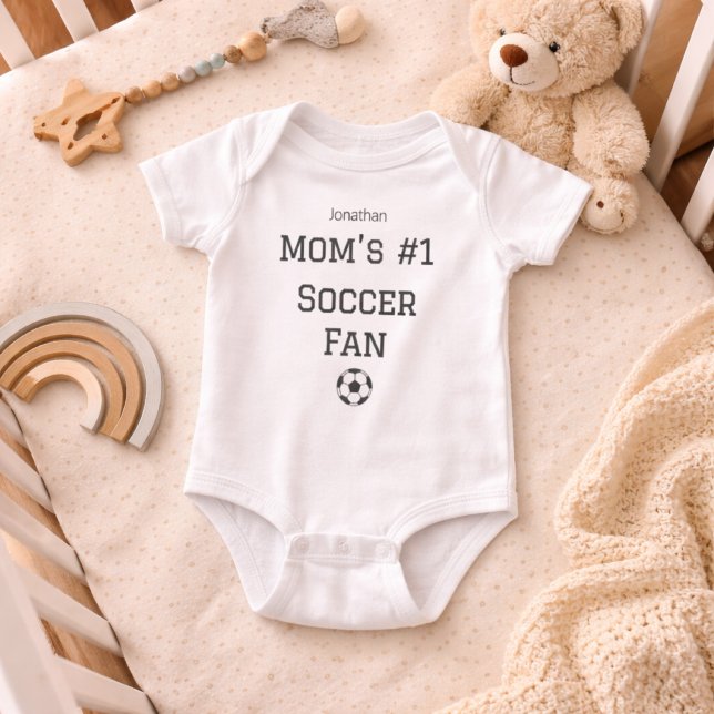 Mom Soccer Fan Baby Name Custom Bodysuit (Creator Uploaded)
