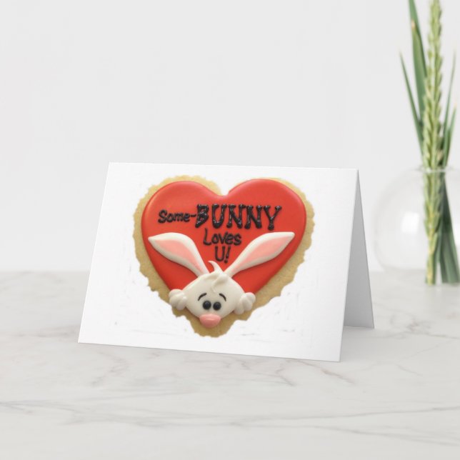 MOM-SOME "BUNNY" LOVES YOU AT EASTER-ME!!! HOLIDAY CARD (Front)