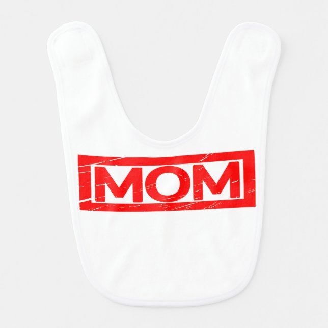 Mom Stamp Baby Bib (Front)