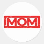 Mom Stamp Classic Round Sticker