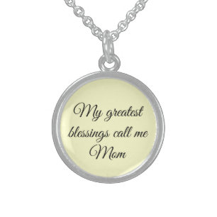 Mom sterling silver necklace