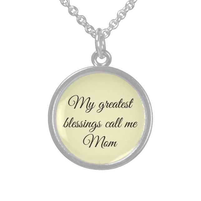 Mom  sterling silver necklace (Front)