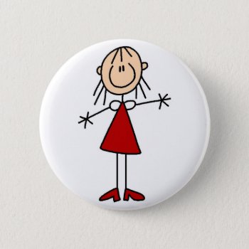 Mom Stick Figure Button by stick_figures at Zazzle