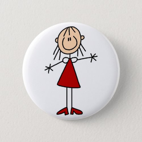 Mom Stick Figure Button