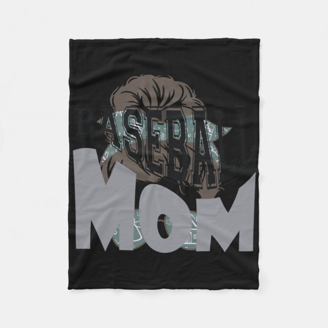 Mom Sticker  Fleece Blanket (Front)