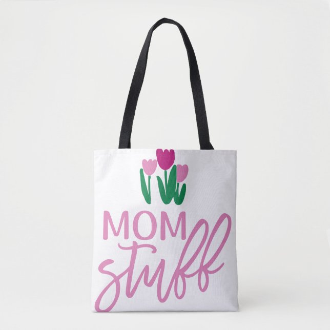 mom stuff Personalized Girl Tote Bag (Front)