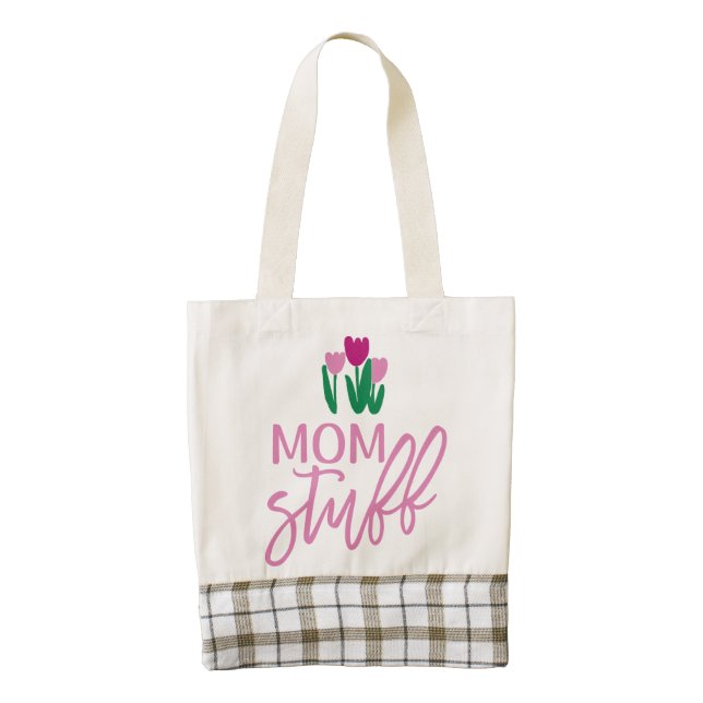 mom stuff Personalized Girl Tote Bag (Front)