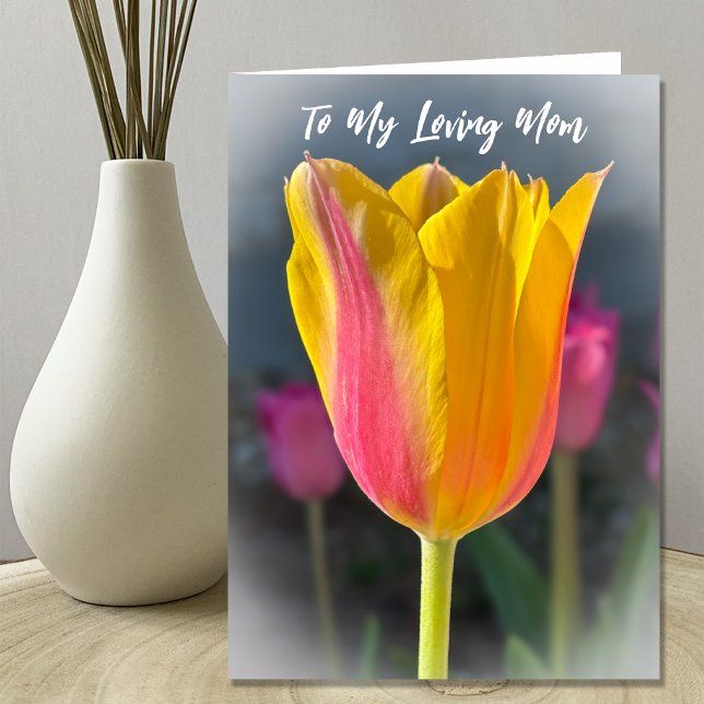 Mom Stunning Tulip Birthday Greeting Card (Creator Uploaded)