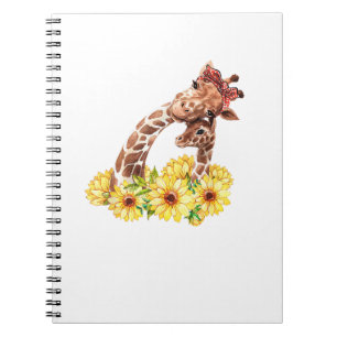 Mom Sunflower Gift Safari Africa Animal Kids Baby Notebook