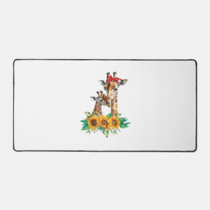 Mom Sunflower Safari Africa Animals Kids Cute Baby Desk Mat