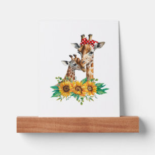 Mom Sunflower Safari Africa Animals Kids Cute Baby Picture Ledge