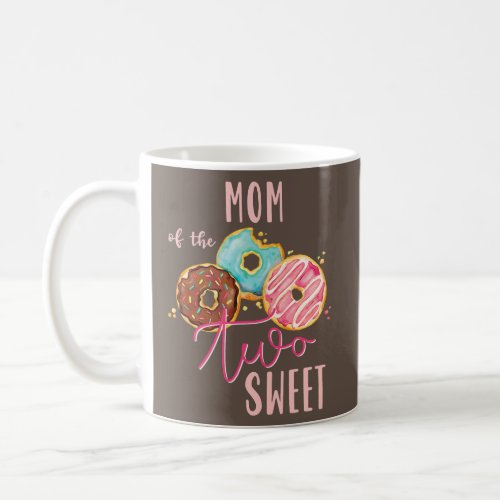 Mom Sweet Two Donut Birthday Party Theme Girl  Coffee Mug