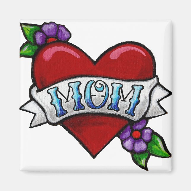 Mom Tattoo Magnet (Front)
