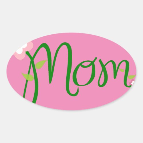 mom_text_flower_font_mother oval sticker