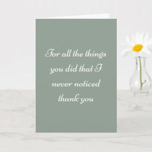 Mom Thank You Heartfelt Appreciation Love Card