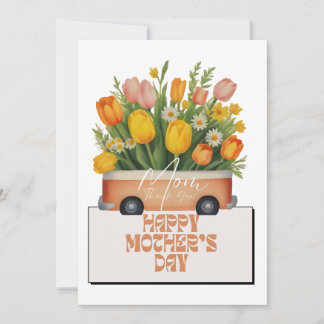 Mom, Thank You Peach Bouquet Mother's Day Card
