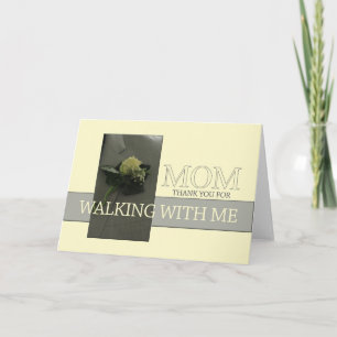 Mom Thanks for Walking me down Aisle Letterpress Thank You Card