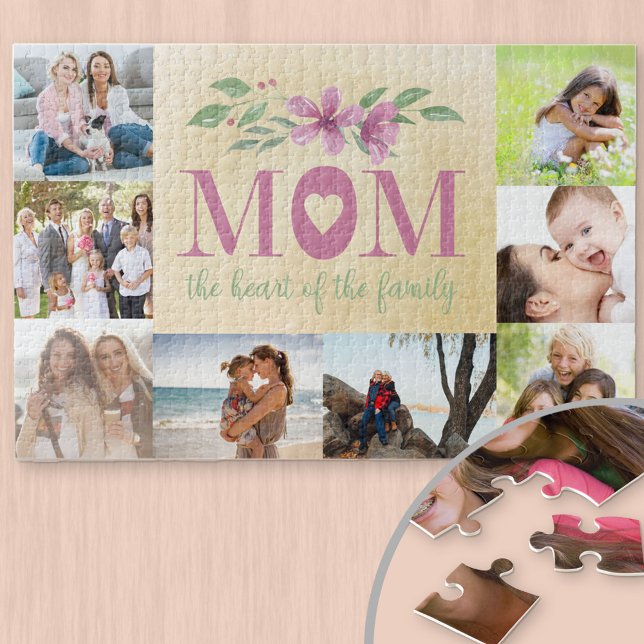 Mom the Heart of the Family Multi Photo Jigsaw Puzzle (Creator Uploaded)