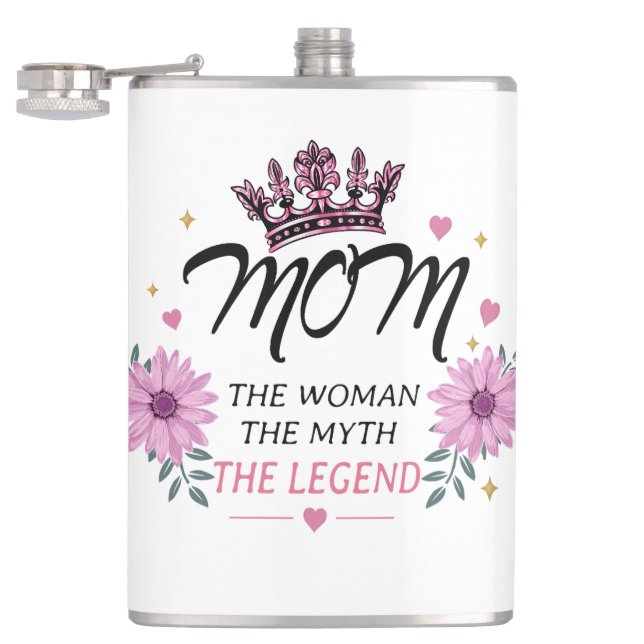 Mom The Legend Mother's Day Gift Flask (Opened)