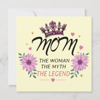 Mom The Legend Mother's Day Gift Holiday Card