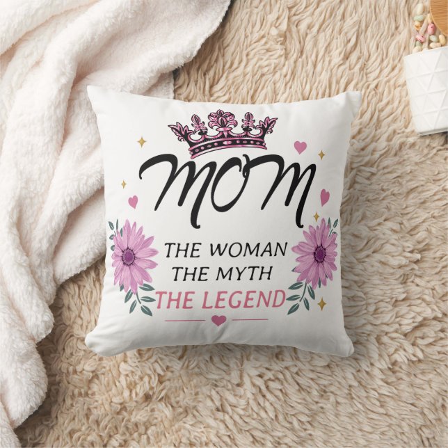 Mom The Legend Mother's Day Gift Throw Pillow (Blanket)