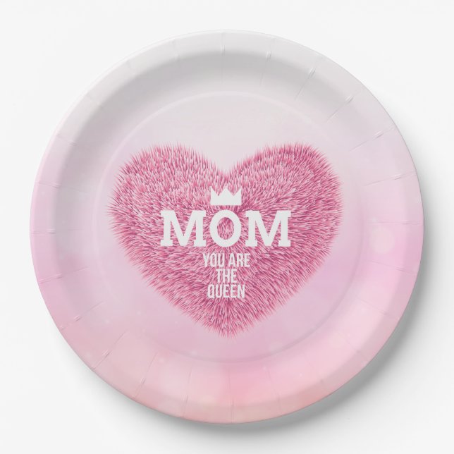 Mom The Queen Mother's Day | Paper Plate (Front)