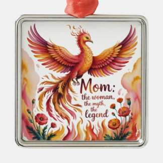 Mom: The Woman, The Myth, The Legend Metal Ornament