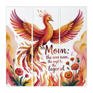 Mom: The Woman, The Myth, The Legend Triptych