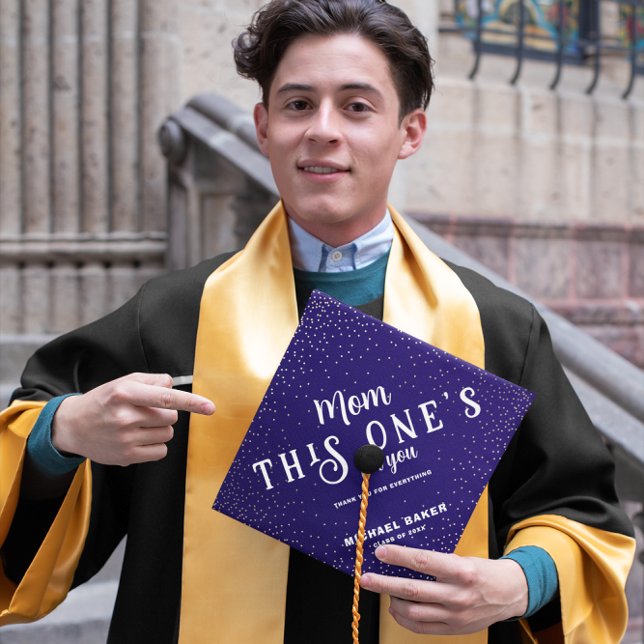 Mom This One’s for You | Starry Graduation Cap Topper (Creator Uploaded)