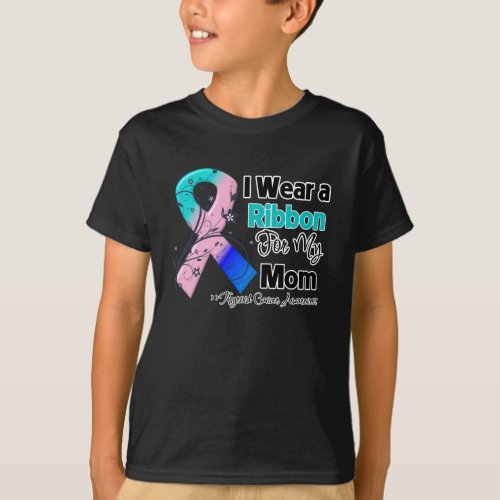 Mom _ Thyroid Cancer Ribbon T_Shirt