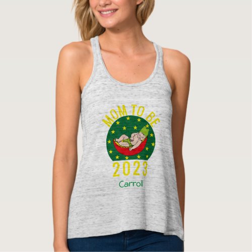 MOM TO BE 2023 PERSONALIZED  COLORFUL FUNNY CUTE  TANK TOP