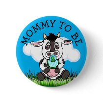 Mom to Be Baby Shower Button Farm Animal Themed