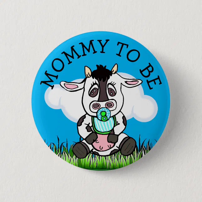 Mom to Be Baby Shower Button Farm Animal Themed Zazzle