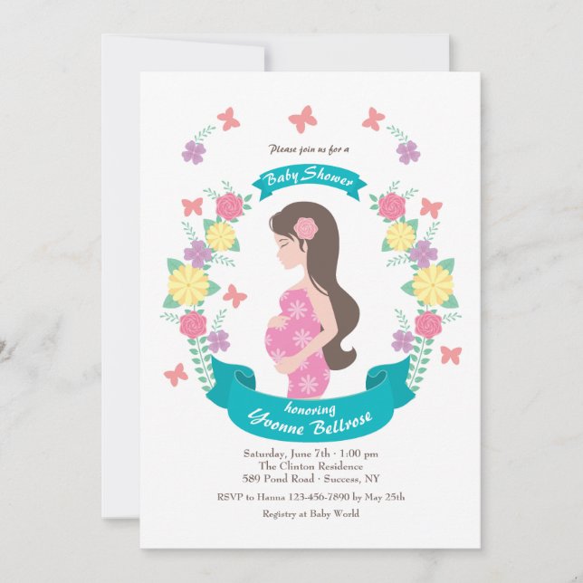 Mom-to-be Baby Shower Invitation (Front)