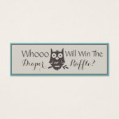 Mom To Be Baby Shower Owl Diaper Raffle (Front)