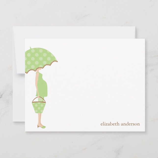 Mom to Be Baby Shower Thank You Cards (Front)