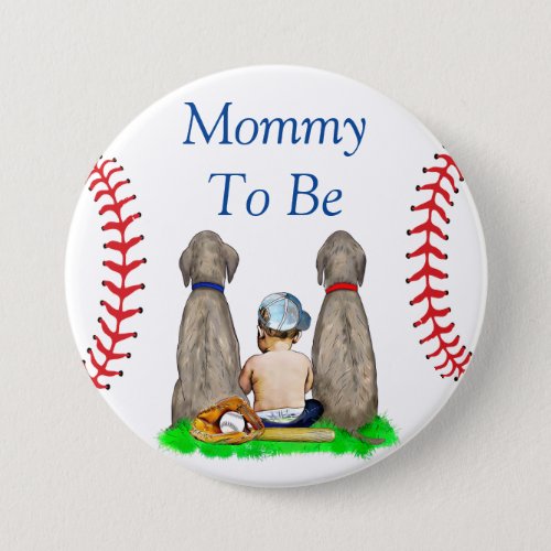 Mom to Be  Baseball Themed Boys Baby Shower Button