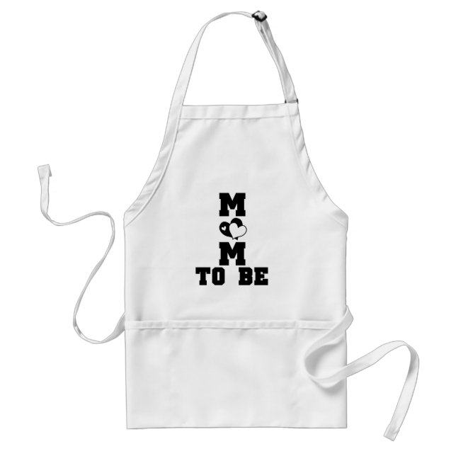 MOM to Be - Black Text Adult Apron (Front)