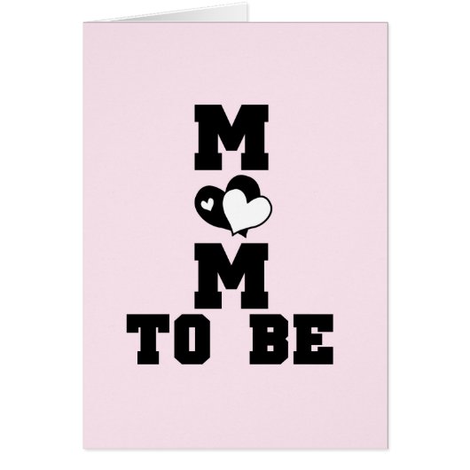 MOM to Be - Black Text Cards (Front)