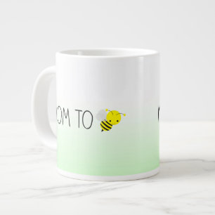 Mom to Be, Cute Bumblebee Green/Yellow Large Coffee Mug