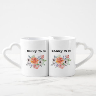 Mom to Be Daddy Parents Expecting Pregnant Mommy C Coffee Mug Set