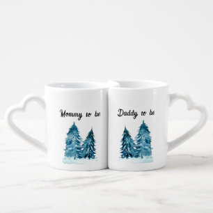 Mom to Be Daddy Parents Expecting Pregnant Mommy Coffee Mug Set