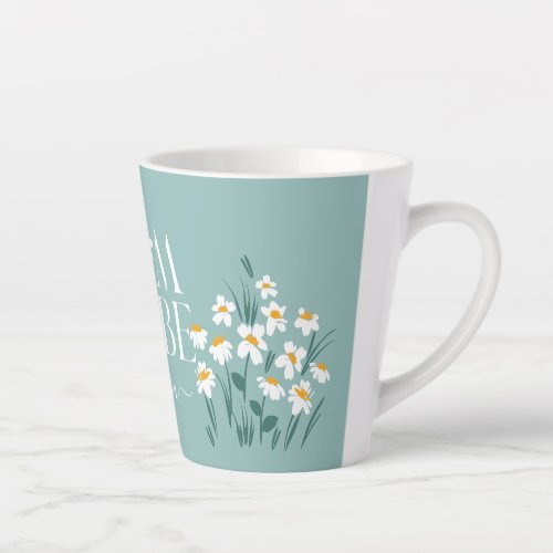 Mom to be daisy floral baby shower new baby gift c latte mug