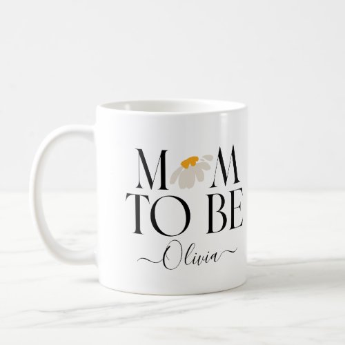 Mom to be daisy floral baby shower new baby gift coffee mug