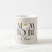Mom to be daisy floral baby shower new baby gift coffee mug (Center)
